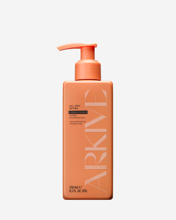 A bottle of Arkive's innovative gel cream conditioner on a white background